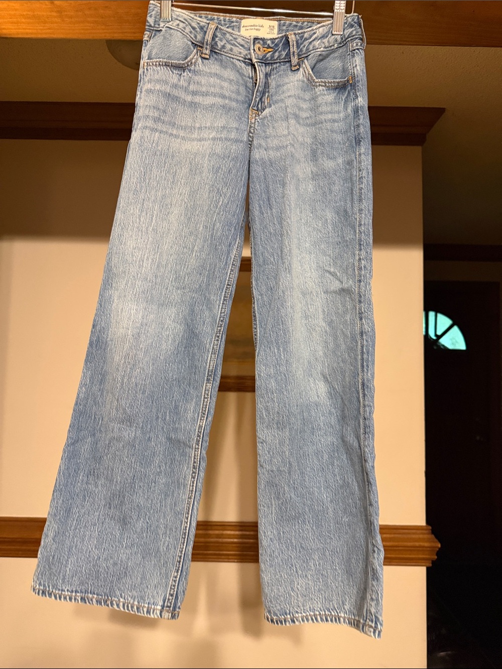 abercrombie kids Light Blue Wide-Leg Jeans